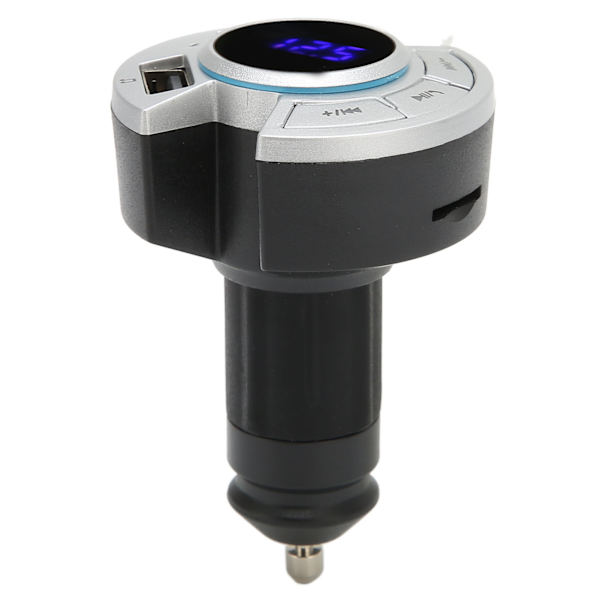 Bluetooth FM-sändare Billadapter USB-minneskort 3 uppspelningslägen Display 87,5 till 108,0 MHz Billaddare 12 till 24 V