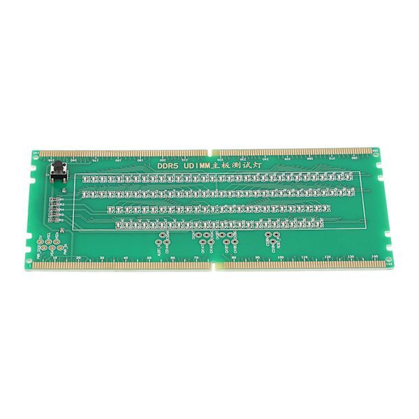 DDR5 RAM-hukommelsesspor-testkort med LED-lys, bærbar til PC-hovedkort RAM-hukommelsesvedligeholdelse, grøn