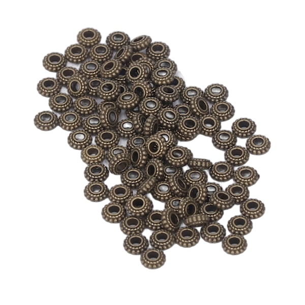 100 st antika brons distanspärlor 3 mm håldiameter DIY handgjorda zinklegering distanspärlor för hängen smycken