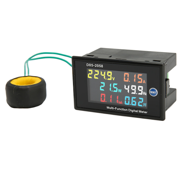 AC Meter Enfas LCD Digital AC Panel Mätare Spänning Ström Frekvens Amp Watt Power Monitor AC200-450V 0,00-110,0A