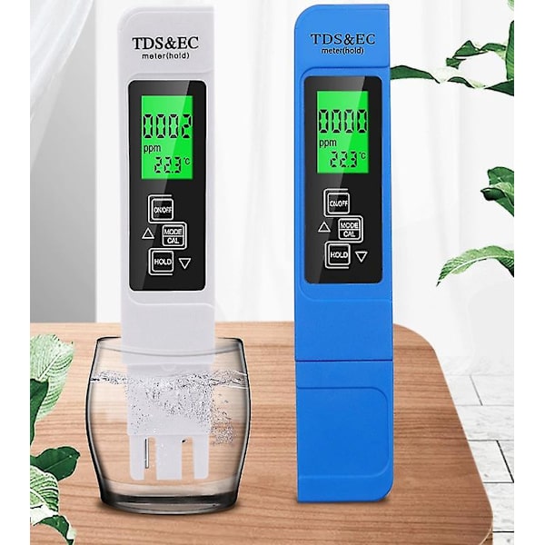 3-i-1 vandkvalitetstester med LCD-display - TDS-, EC- og temperaturmålinger