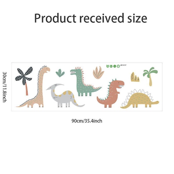 Dinosaurukset ja kasvit seinätarra-setti olohuoneeseen, makuuhuoneeseen, keittiöön ja kylpyhuoneeseen