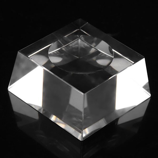 8 cm klar kristallkula transparent galaxier sfär förmögenhetskula hemmakontorsdekor (klar bas)