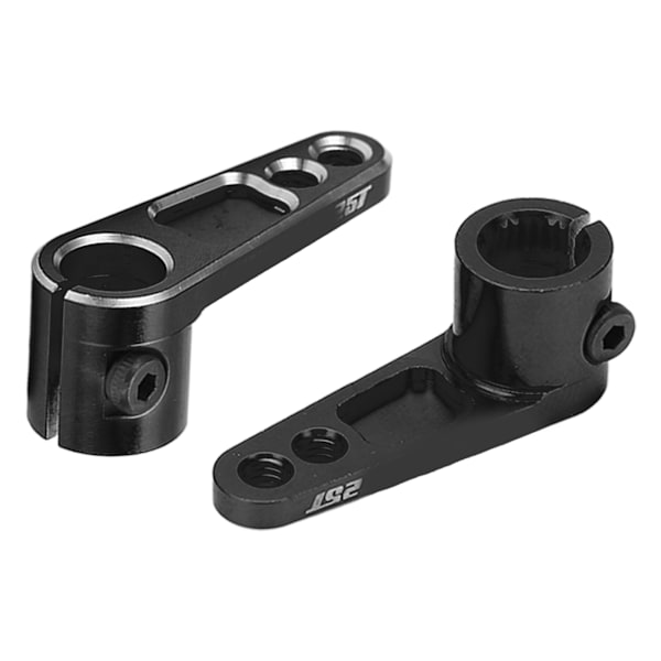 2 stk RC styrearm 25T anodisert behandling Nøyaktig størrelse Stabil ytelse Liten lett servohornarm for RC biler Svart