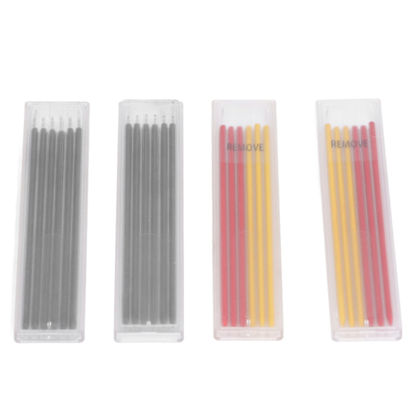 24stk Carpenter Pencil Refill Rød Gul Svart Marking Scribing Tool Set Kit for Trebearbeiding