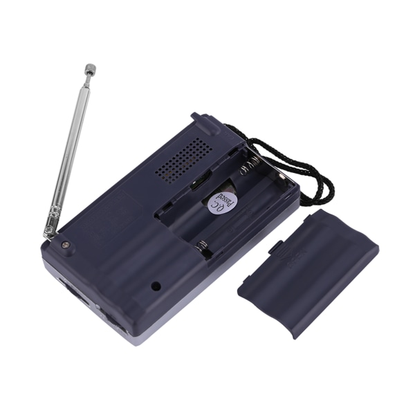 Universal Slim AM/FM Mini Radio Portable Stereo Høyttalere Mottaker Musikkspiller Sølv