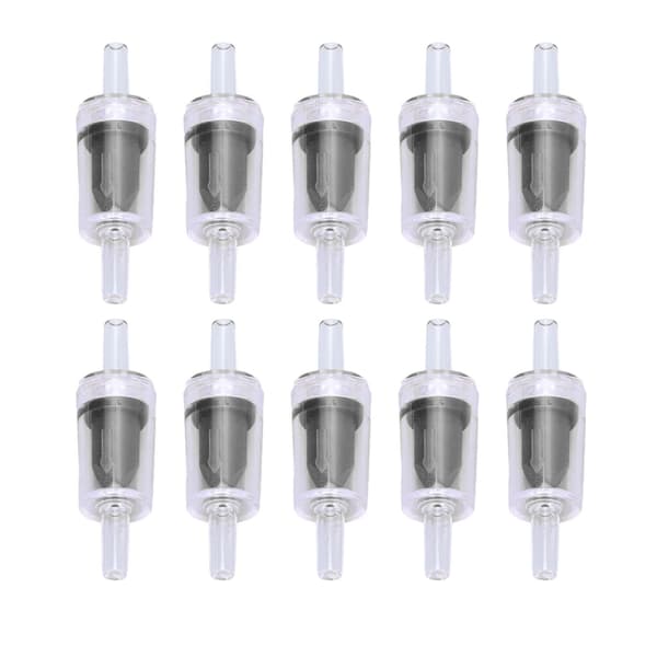 10 stk. Kontraventil 4mm PP Luftpumpe Akvarium 1 Vejs Vandstop Kontraventil til Akvarium Sort