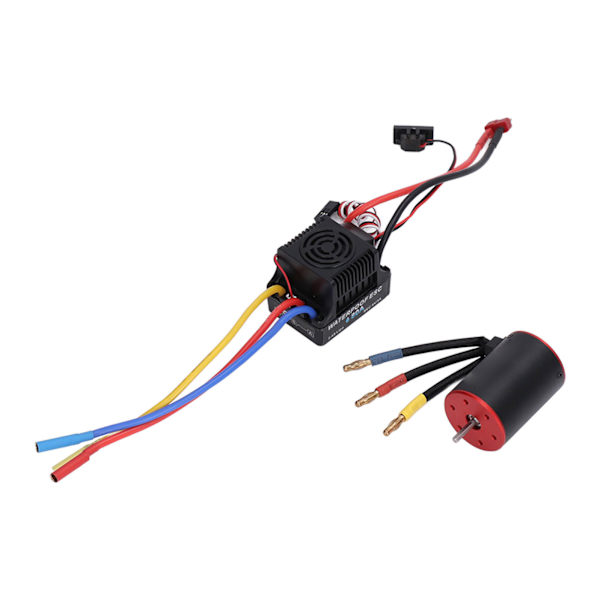 RC 3650 2300KV Borstlös Motor 80A ESC Combo Vattentät med 4mm Bananplugg Hållare för 1/8 1/10 Fjärrkontroll Bil