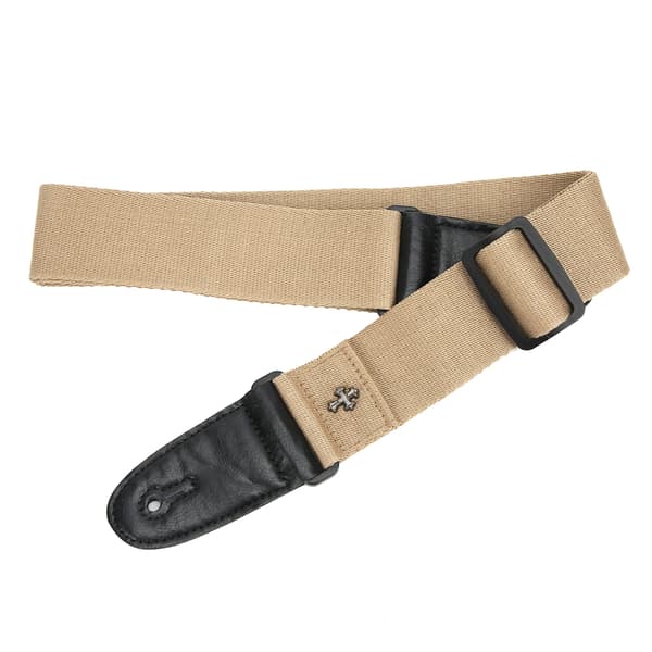 Gitarrband Bomull PU Bälte Elgitarr/Folk/Akustisk/Bas Musikinstrument Tillbehör Khaki