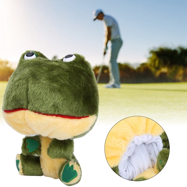 1 stk Plysj Golf Head Covers Club Protective Driver Headcover Frog Shape