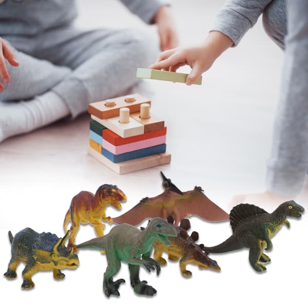 6 stk. Stimuleret Dinosaur Model Legetøj Høj Simulation Dyr Model til Børn KidsDinosaur Model
