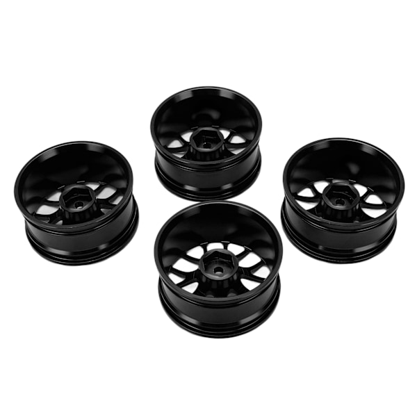 4 kpl RC-pyörännapaa alumiiniseospyörännavan vanteet 52 mm Tamiya TT-01 1/10 RC-autolleMusta