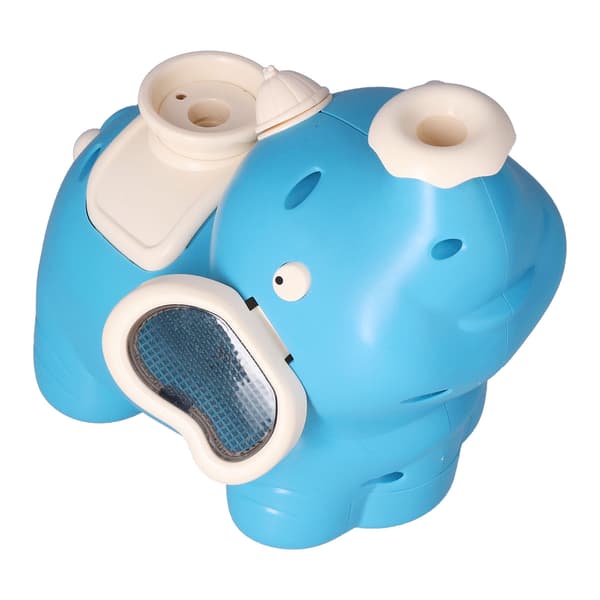 Elefant som blåser boll, gående leksaker, levitationsboll, elefantsprej, luftfuktare för barn över 3 år, blågrön