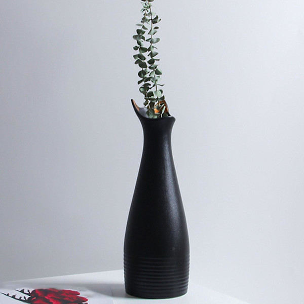 2 x Keramisk Blomvas Minimalistisk Hemmakontor Blomkruka Floral Vas L