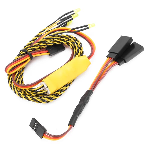 RC Model Bil Koblingslys Blinklys Gruppe med 4LED Blinklys og Y Ledningssæt
