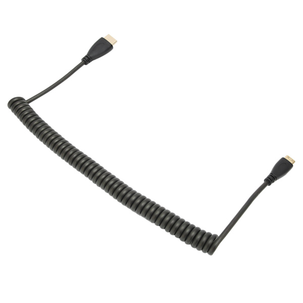 HD Multimedia InterfaceA till HD Multimedia InterfaceC Adapterkabel Spiralkabel Rak Huvud