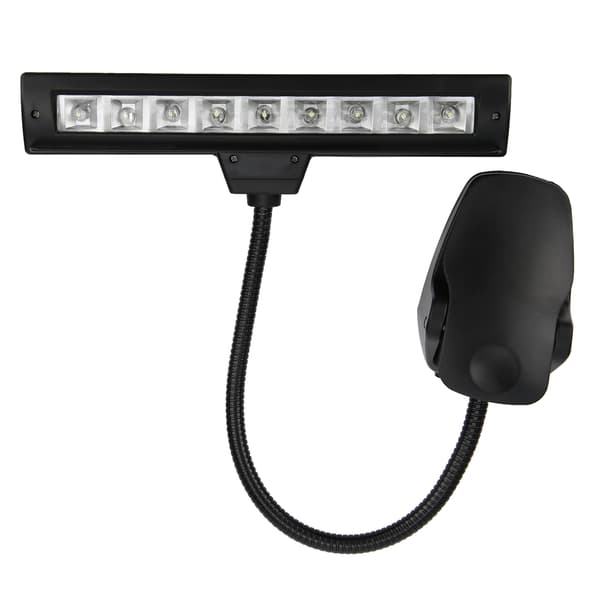 Notestativlys LED Clip-On Oppladbart Justerbart Hals Profesjonelle USB Skrivebordslamper