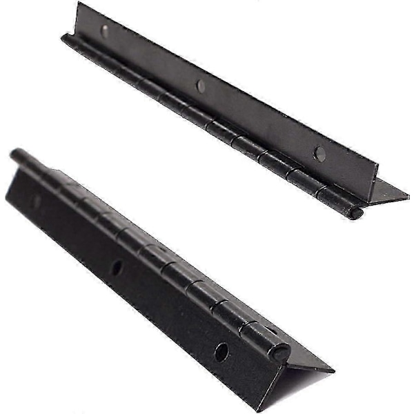 Kontinuerligt Piano Metalhængsel, 380 x 26 x 1mm Forkromet Langt Hængsel 270 Graders Åben Tyk Jern Sort