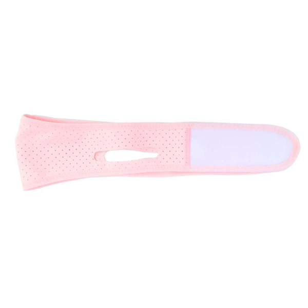 Ansiktslyftande bälte andningsbart formkontur ansiktslyftande maskbandage rosa genomsnittlig storlek