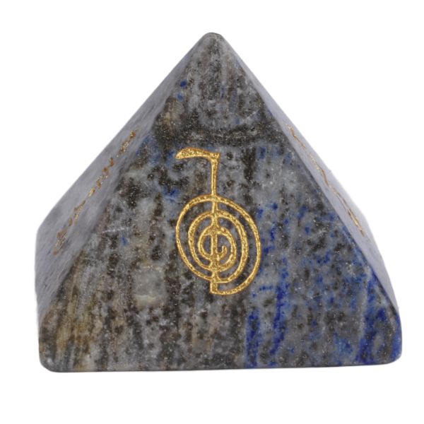 Pyramid Energy Generator Attract Wealth Prosperity Release Negativity Crystal Pyramid for Office Bedroom Car Lazurite