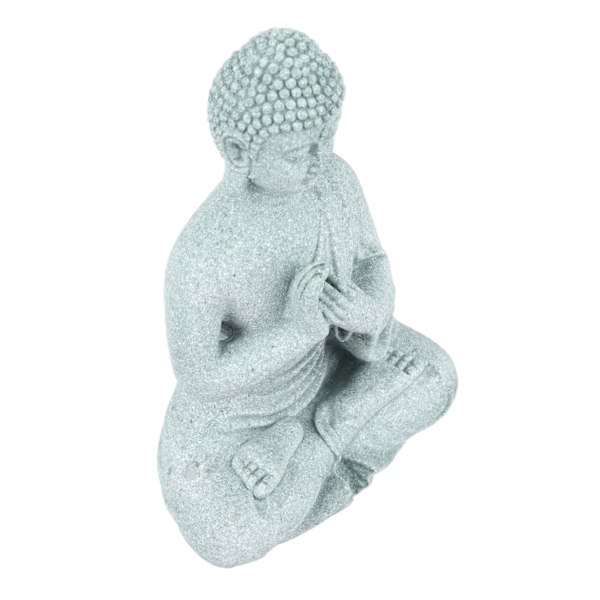 Liten Buddha-dekorasjon Utsøkt håndverk Buddha-pynt i grønn sandstein for bønn Buddha for fisketank