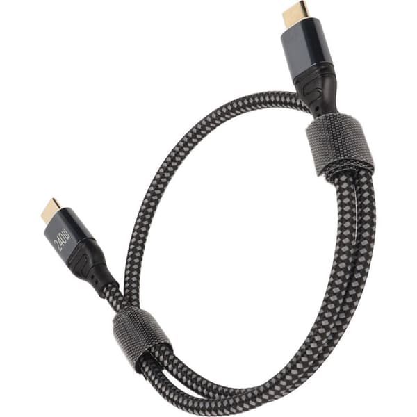 240W PD USB-C han-til-han-kabel, 50 cm, højhastigheds 480 Mbps USB 2.0, dobbelt stik til hurtig overførsel