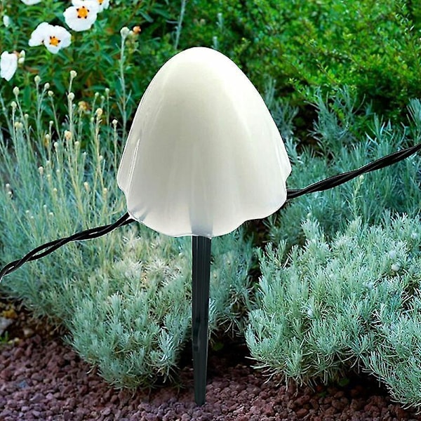 Vandtæt Udendørs Solcellelampe, Solar LED Udendørs Havelampe, Svampe Fairy Lysstreng, 3,8m 12 Lys