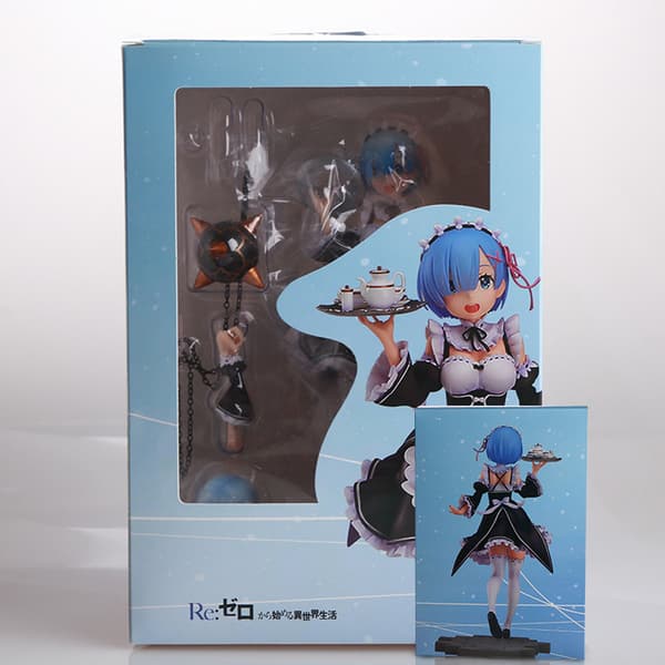 24CM Tecknad PVC Anime Maid Figurin Prydnader Söt Anime Samlingsmodell Leksak