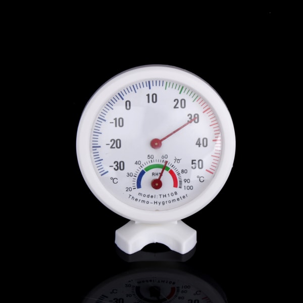 TH108 Innendørs Analog Temperatur Fuktighetsmåler Termometer Hygrometer -30~50°C H