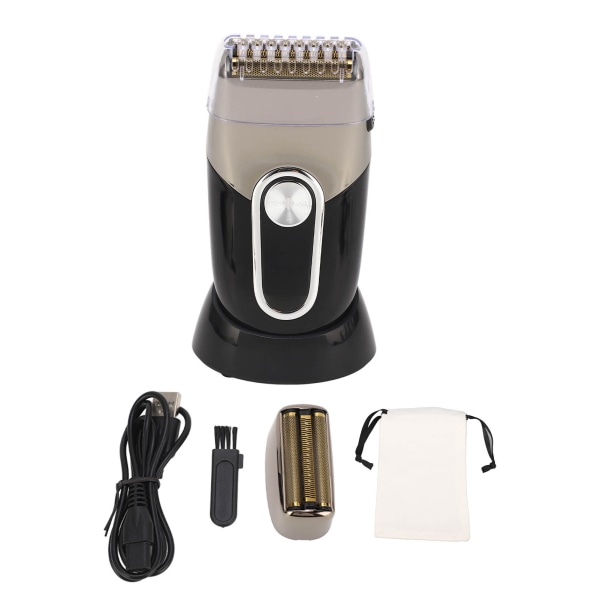Elektrisk skægklipper USB-opladning Vandtæt elektronisk hårtrimmer med aftageligt hoved til pleje