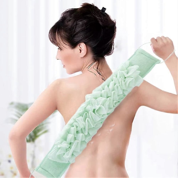 Exfolierande Duschbälte, 2 Delar Exfolierande Badhandduk, Duschryggskrubbare, Exfolierande Duschryggskrubbare, för Användning Rengör Duschkroppen, Gul,