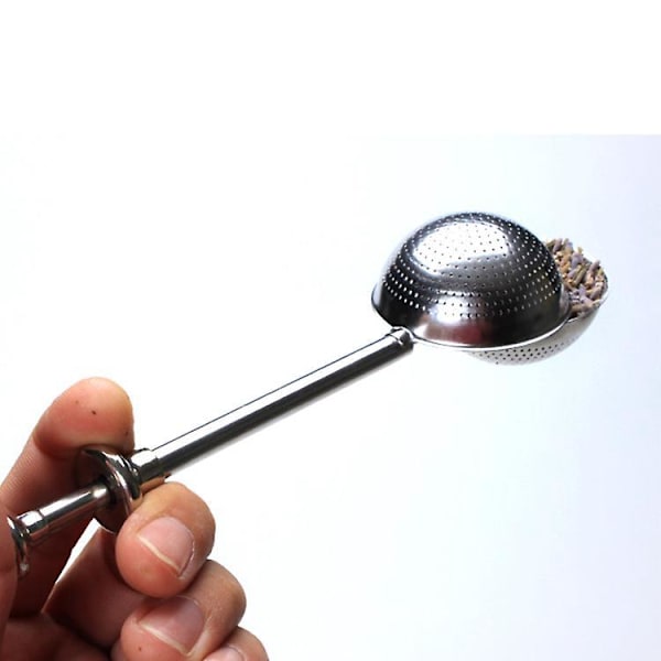 Teekula av rostfritt stål med långt handtag - Premium återanvändbar teinfuser