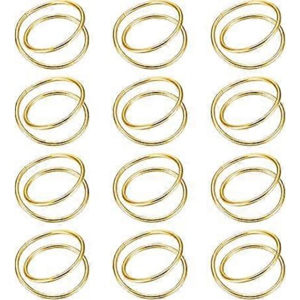 12 Stykker (Guld) Guld Servietringe Metal Spiral Servietringe Spænder Simple Legering Servietringe Serviet Holder Ring til Bryllupper, Receptioner, D