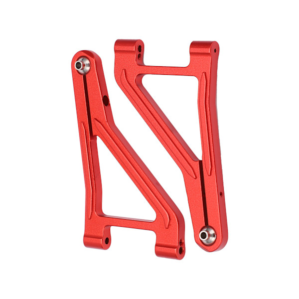 2 st främre övre svingarm i aluminiumlegering, stark, robust, hög draghållfasthet, RC-tillbehör för 1/7 fjärrstyrd bil, röd