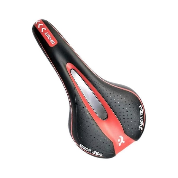 Cykelstol Cykelsadel Ersättning med Memory Foam-kudde Cykelsadel Svart röd