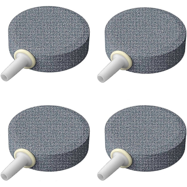 Akvarium 4 Cm Luftstein Boble Disk Diffuser Utløserverktøy For Luftpumper Akvarier Bøtter Små Dammer Og Dwc Tanker, Sett Med 4