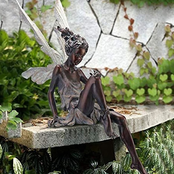 Eventyrhage-statue - Brun harpikshåndverkdekorasjon for studierom, stue, soverom