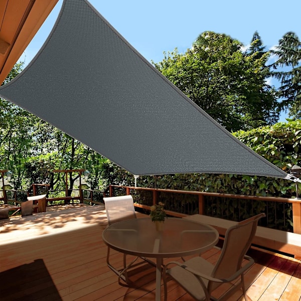 Solsejl, 3x3m Vandtæt Skyggenet, Rektangulært Giver UV-beskyttelse. Til Terrasse bruges ofte til Haver (Grå)