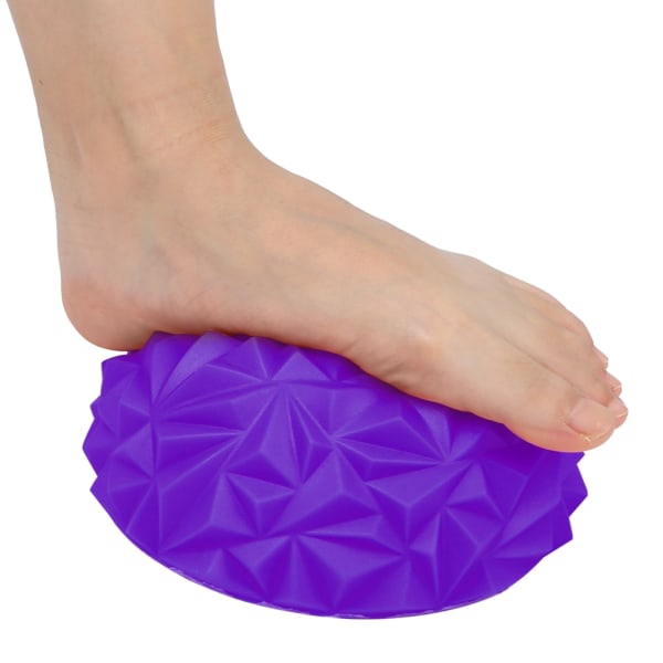 PVC Ball Stress Relief Yoga Massager Semicircle Foot Massage Balls Muscular Relaxation - Lilla