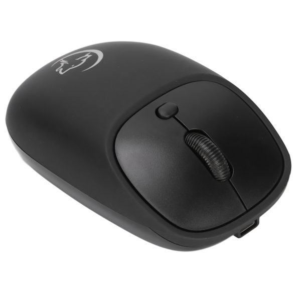Trådløs mus 2.4G trådløs tre hastighets DPI ergonomisk design lydløs spillkontormus svart