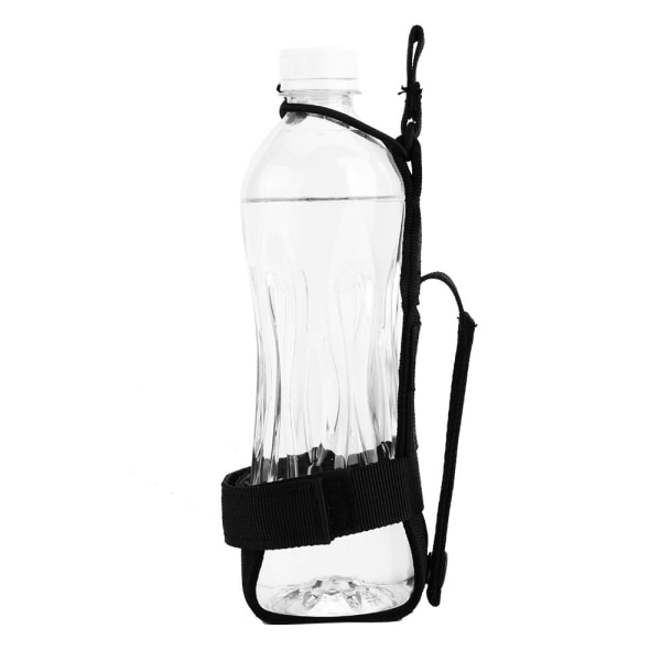Udendørs vandflaskeholder bælte justerbart posebælte (sort)