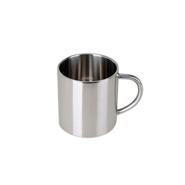 Rostfritt stål dubbelväggig isolerad mugg kopp kaffe öl te mugg 220ml