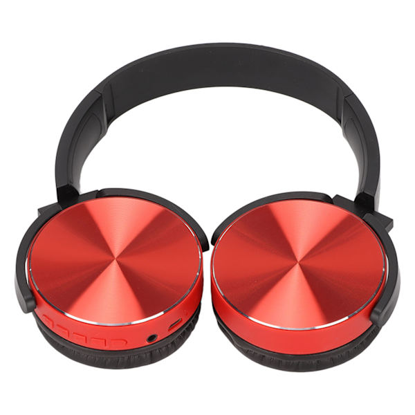 450BT Bluetooth-headset med subwoofer, justerbar, multifunksjonelt trådløst kort spillheadset for spill, rødt