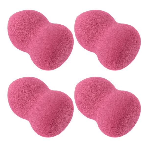 FOCALLURE 4kpl Wet Dry Dual Use Makeup Puff Soft Loose Powder Puff Set FA136 (viininpunainen)