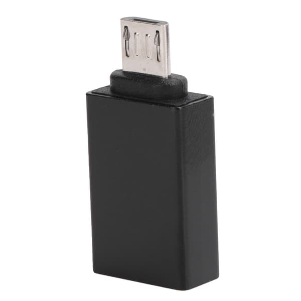 USB til Android Adapter Micro OTG Konverter Stik Dataoverførsel Opladningsenhed Sort
