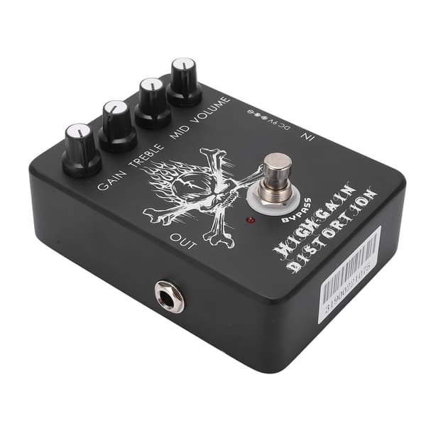 High Gain Distortion Effect Elektrisk Gitar Metall Monoblock Effektpedal med LED-blits 11mA