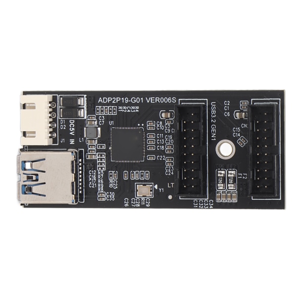 USB3.2 GEN1 Adapterkort 5Gbps Transmission Stabil Bredt kompatibel 19PIN til 2 Port 19PIN kort til stationær bundkort