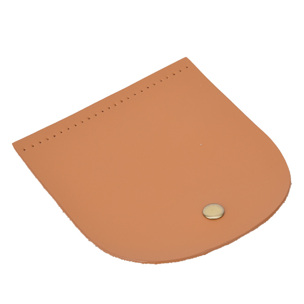 Väska Flip Cover Split Läder Magnetiskt Spänne DIY Handgjorda Handväskor Delar med Brons Tillbehör 12.6x13.7cm(Brun Gul )