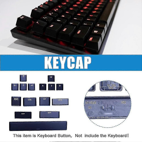 Korvaavat näppäinhatut Logitech G815 G915 Rgb mekaaniselle pelinäppäimistölle Zekai ECS
