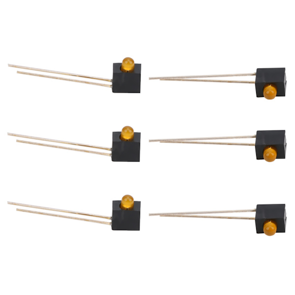 100 stk LED-holder 3 mm lampeskærm 90 graders bøjning med lette industrielle kontrolkomponenter Orange lys